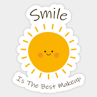 Smile Is The Best Makeup sun Sticker